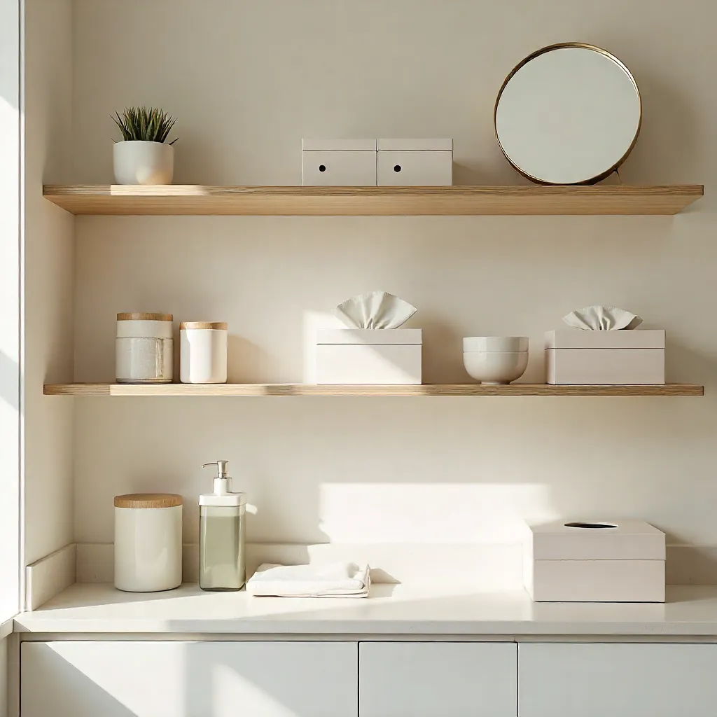 Espacio de baño completamente ambientado